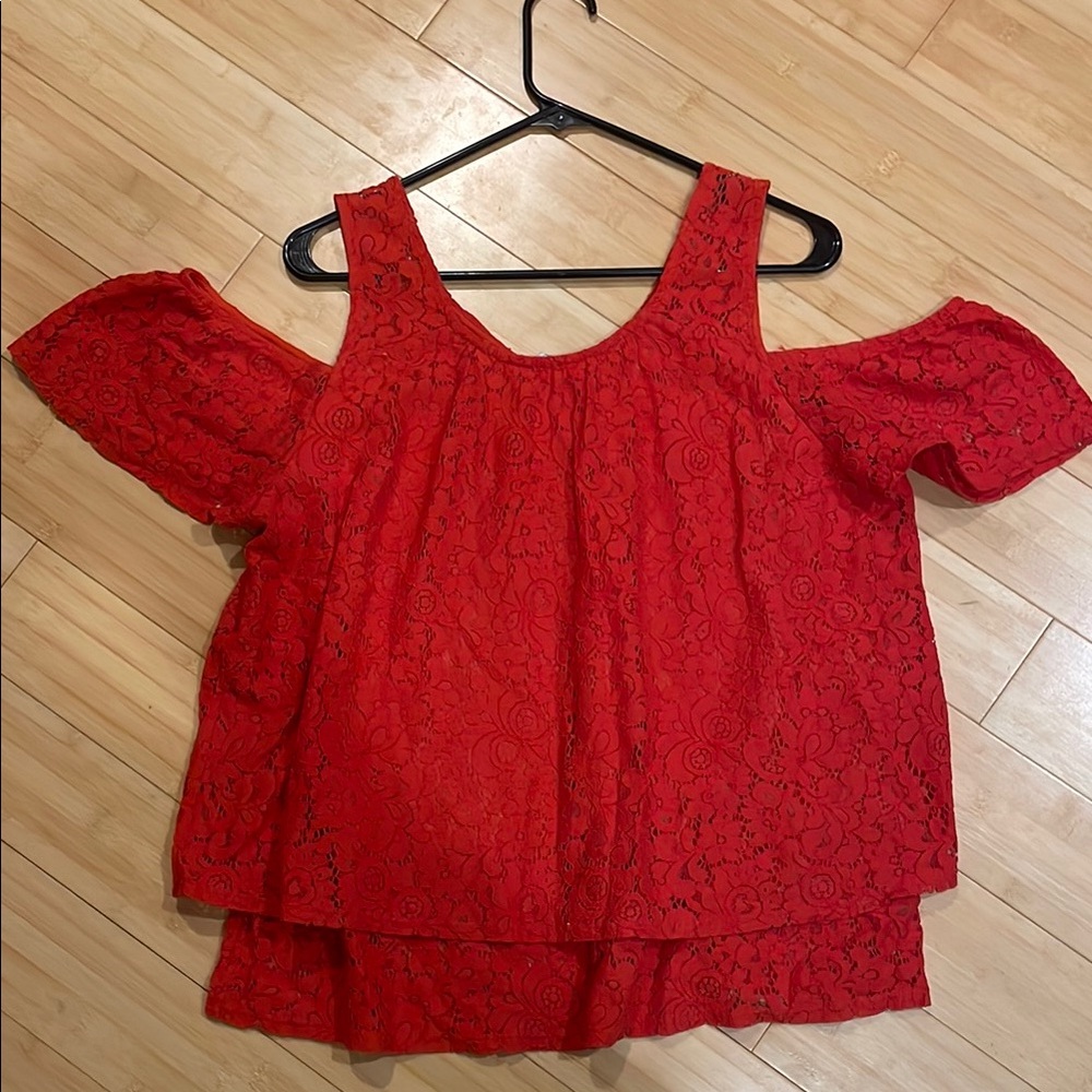 Cato Lace Cold Shoulder Top - Picture 3 of 4